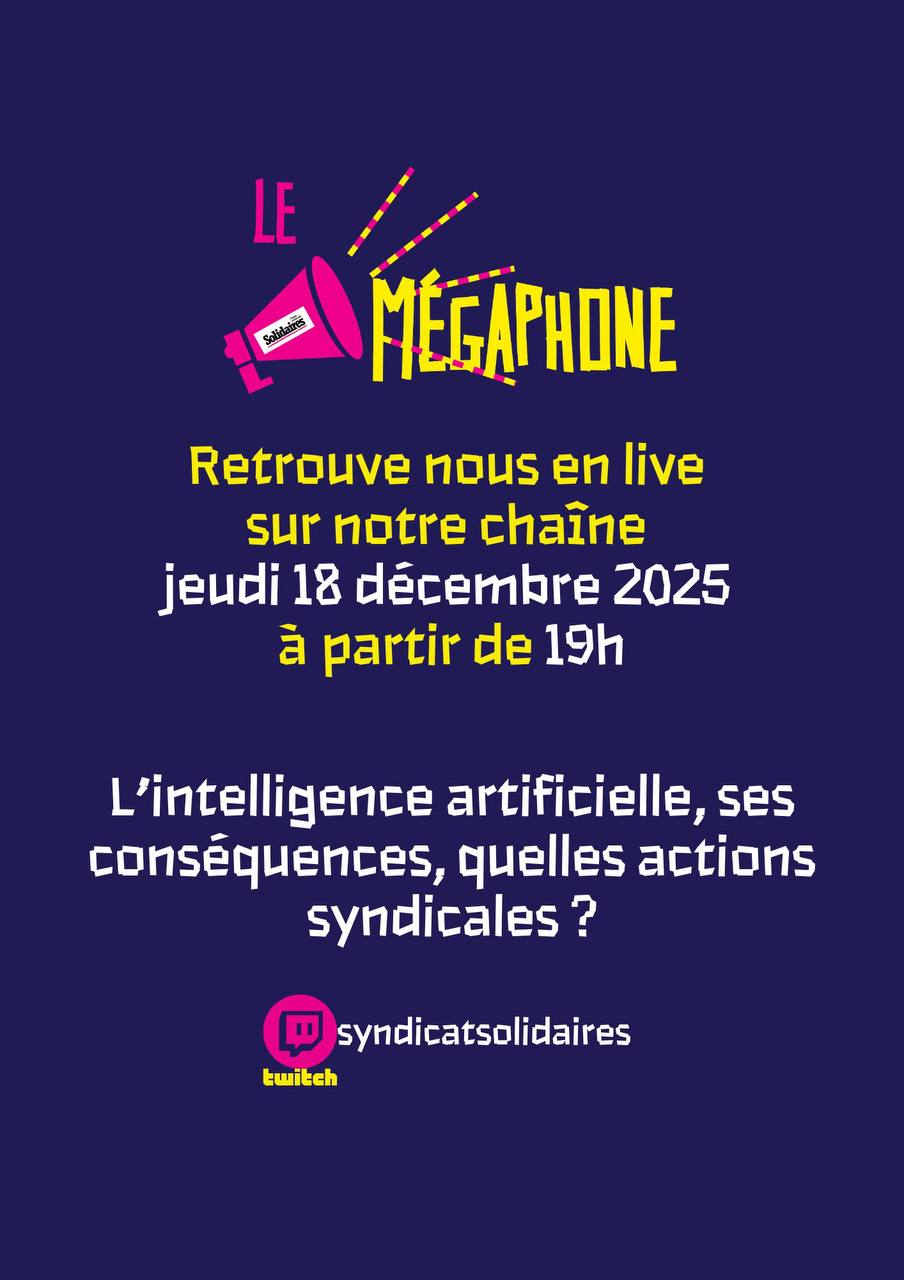 Sud CT Région Occitanie : L'intelligence artificielle, ses conséquences, quelles actions syndicales ?