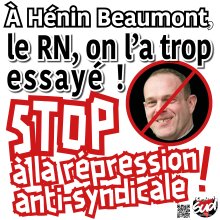 Sud CT Région Occitanie : Répression anti-syndicale à Hénin-Beaumont